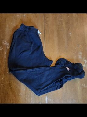 Black Feejays Drawstring Footie Sweatpants